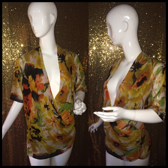 Karen Kane Multicolored Top Sz 2X