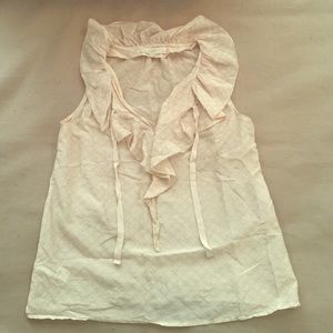 Loft Ruffle Top Size Petite Medium