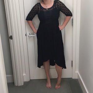 Beautiful High-low Free People lace Black dress