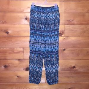 Patterned harem pants
