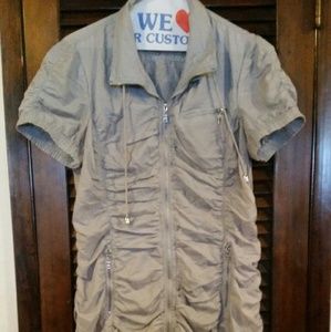 Monoreno silk ruched dress