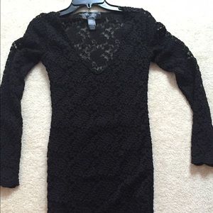 Long sleeve little black dress