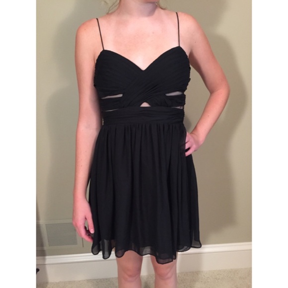 BLACK ADRIANNA PAPELL DRESS