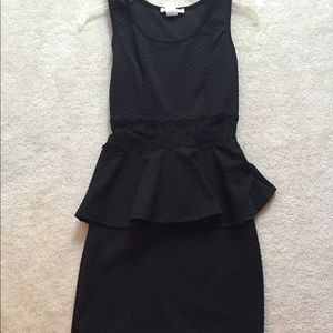 Black peplum dress
