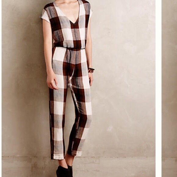 plaid jumper pants