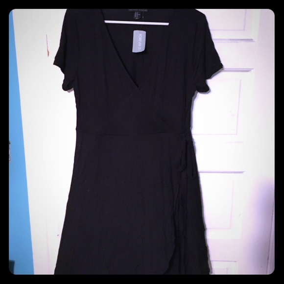 NWT Black wrap dress