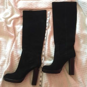 Michael Kors Black Suede Knee High Boots 5.5