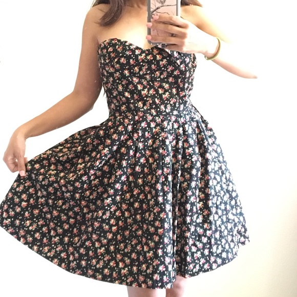 Modcloth | Dresses | Last Call Puffy Strapless Summer Dress Small ...