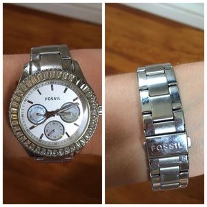 Fossil silver watch