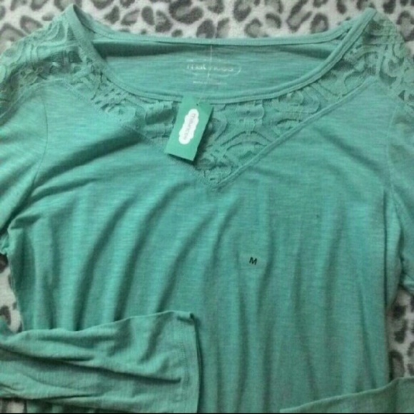 NWT Long Sleeve Lace Shirt