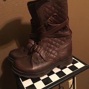 Steve Madden leather combat boots