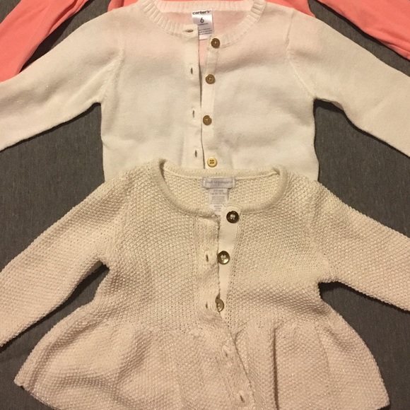 2 baby girl neutral cardigans