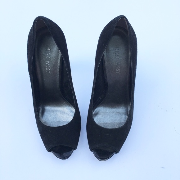 ✨💗FINAL SALE💗✨Nine West Suede Peep Toe Pumps - Picture 1 of 4