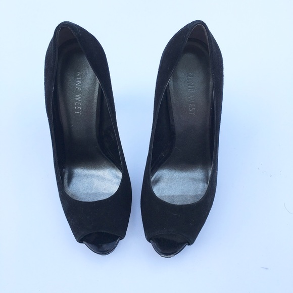 ✨💗FINAL SALE💗✨Nine West Suede Peep Toe Pumps - Picture 4 of 4