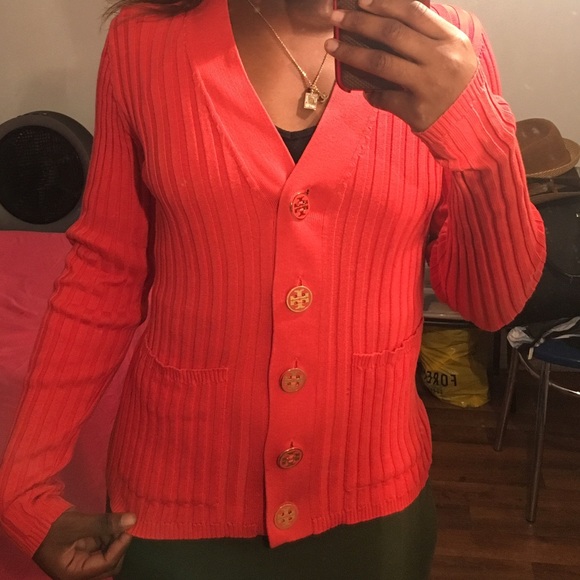 Burnt orange Tory burch sweater (small)