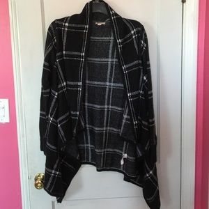 Black White Checkered Sweater Cardigan Target Xs