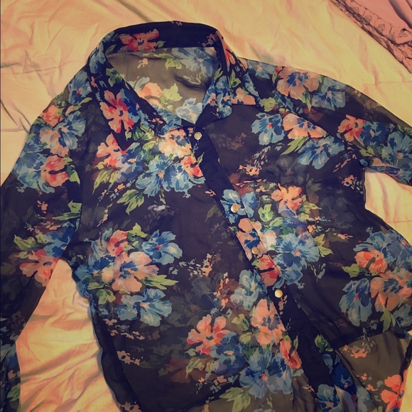 Floral Button Up top