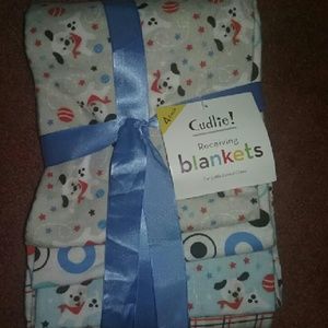 Four Adorable Receiving Blankets