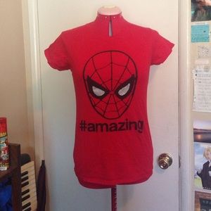 Spider Man #amazing Marvel Heroes Medium Red Shirt