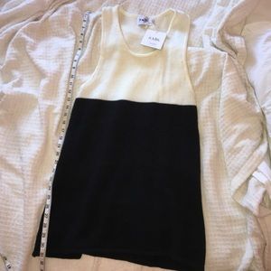 Sabo Skirt Cream & Black Sweater Knit Dress SM NWT