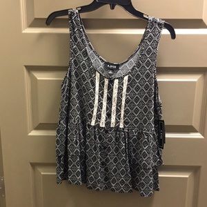 Black and white tank