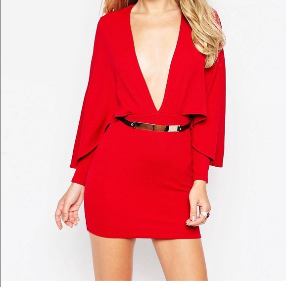 Oh My Love Cape Sleeve Dress Without Belt
