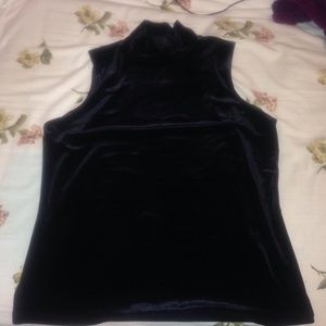 velvet turtleneck tank top