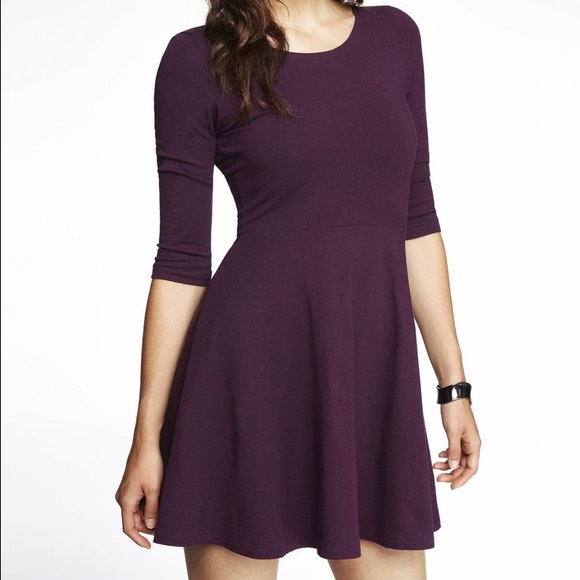 Express skater dress in purple