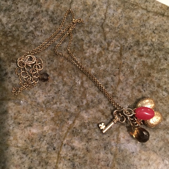 Ann Taylor gold charm necklace