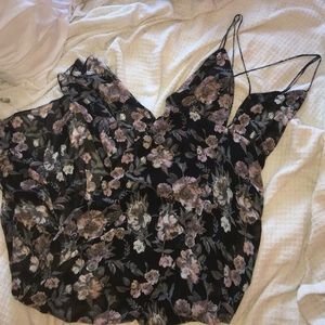 Strappy top Floral Maxi Dress Chiffon SM