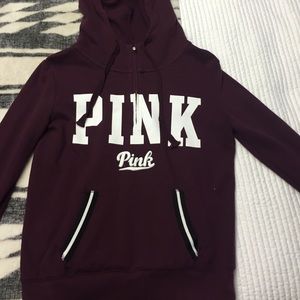 Burgundy Victoria's Secret half zip