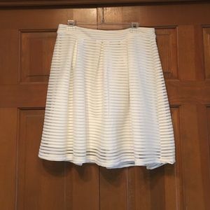 White Textured Skirt
