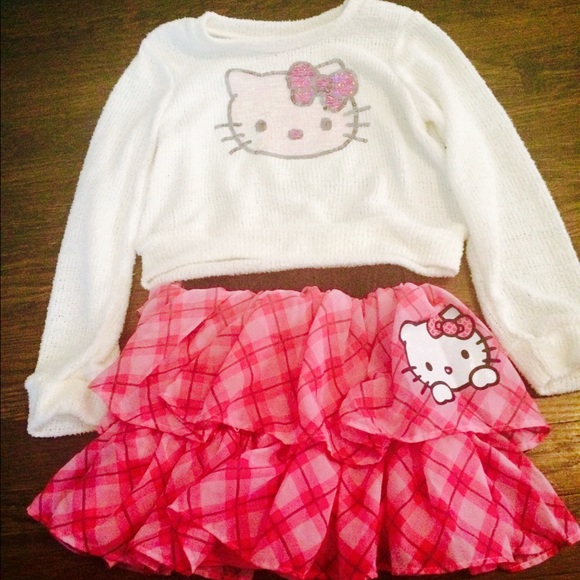 Hello kitty girls size 6 outfit