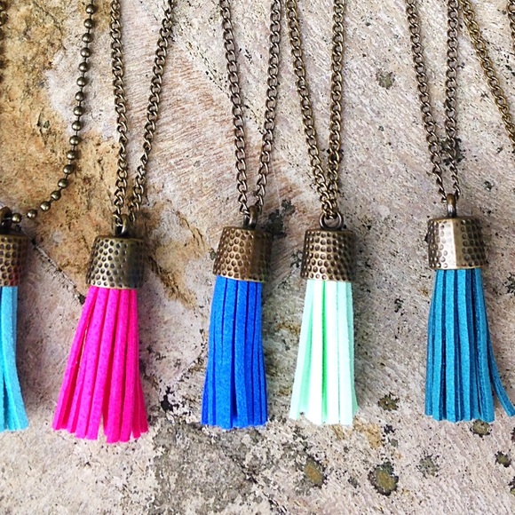 NEW Royal Blue Tassle Necklace