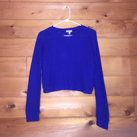 Cute blue crop sweater