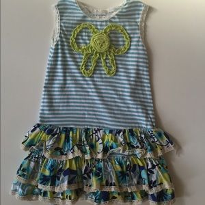 Jelly the Pug ruffle dress size 4T