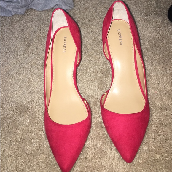 Coral/Red High heels from Express size 9 - Picture 1 of 2