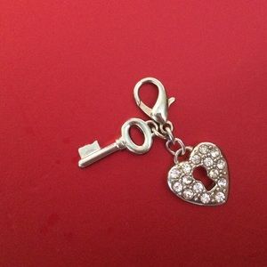 Heart and key charm !