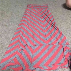 Pink chevron skirt