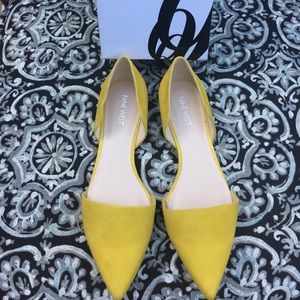 Yellow pointy flats. Super cute new in box