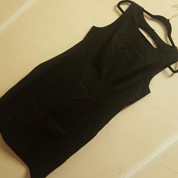 Black leopard print dress