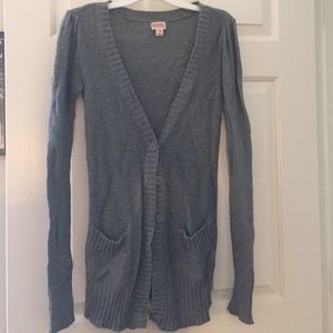 Grey button down cardigan