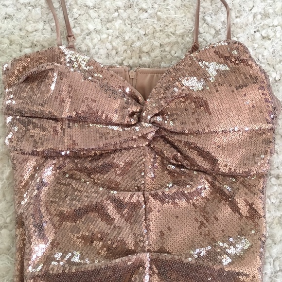 Windsor Rose Gold sequin dress