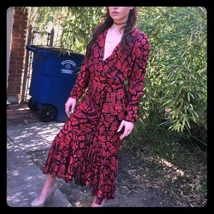 90's vintage dress with shoulder pads