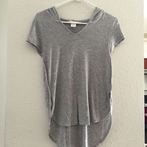 Grey Hooded Top