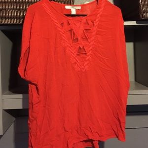 Bright orange summer top