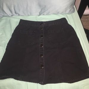Black jean skirt