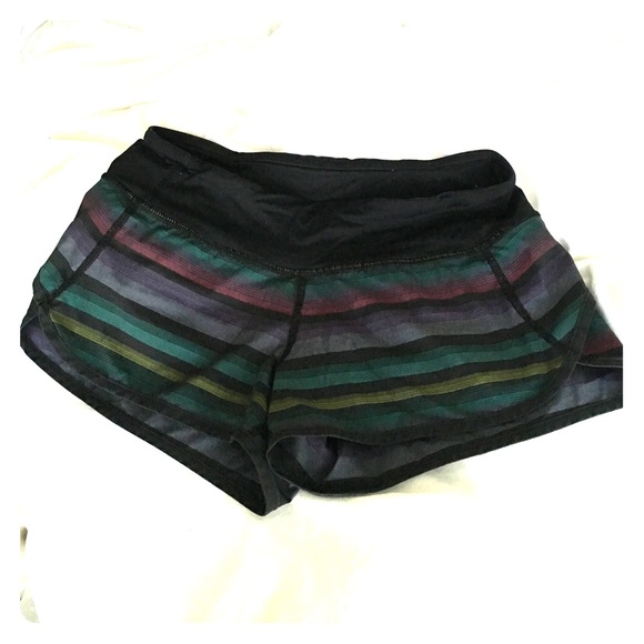 lululemon stripe speed shorts
