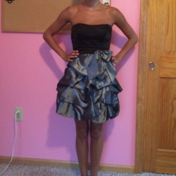 Grey and black homecoming dress WORN ONCE!