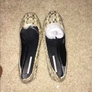 Vera wang snake skin flats